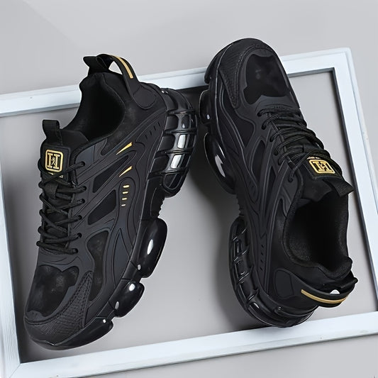 Tênis Masculino Estiloso de Cano Baixo - Sapatos Casuais Confortáveis com Tecnologia de Amortecimento a Ar, Cabedal Sintético de Microfibra Respirável e Sola de TPU para Uso Diário, Atividades ao Ar Livre e Esportes, Design Elegante, Forro de Tecido