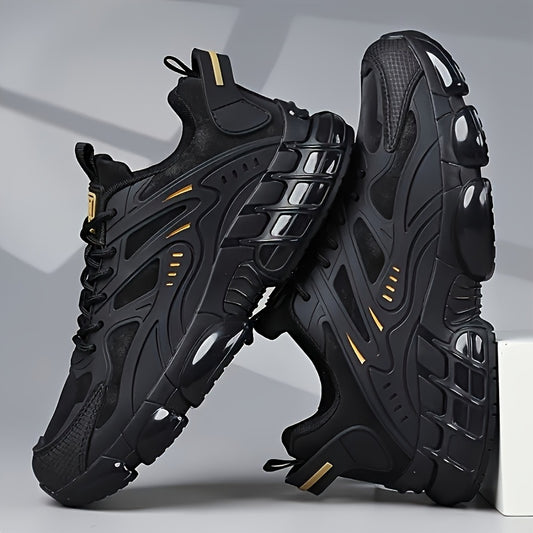 Tênis Masculino Estiloso de Cano Baixo - Sapatos Casuais Confortáveis com Tecnologia de Amortecimento a Ar, Cabedal Sintético de Microfibra Respirável e Sola de TPU para Uso Diário, Atividades ao Ar Livre e Esportes, Design Elegante, Forro de Tecido